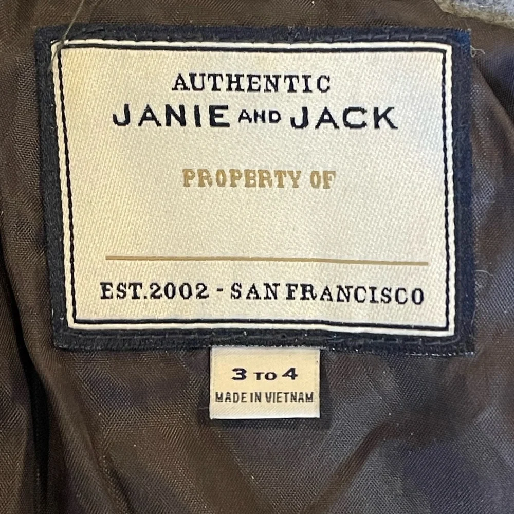 Janie and Jack Wool Toggle Coat- Size 3/4 - Picture 8 of 12